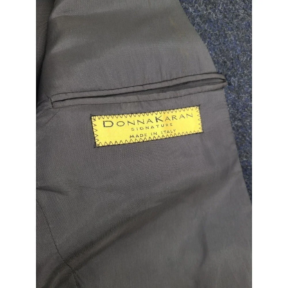 Donna Karan Signature Blazer Mens 46 Alpaca Wool Blend Dark Grey Italy